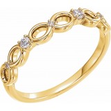14K Yellow .08 CTW Diamond Infinity-Inspired Ring photo