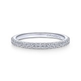 Gabriel & Co. 14k White Gold Contemporary Anniversary Wedding Band photo