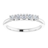 14K White 1/3 CTW Diamond Anniversary Band photo 3