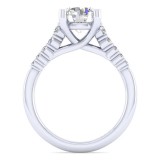 Gabriel & Co. 14k White Gold Contemporary Halo Engagement Ring photo 2