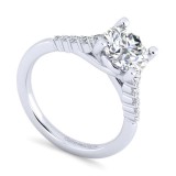 Gabriel & Co. 14k White Gold Contemporary Halo Engagement Ring photo 3