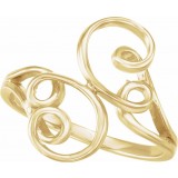 14K Yellow Freeform Ring photo