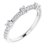 14K White 1/4 CTW Diamond Anniversary Band photo