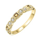 Gems One 14Kt Yellow Gold Diamond (1/10Ctw) & Citrine (1/6 Ctw) Ring photo