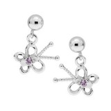 Sterling Silver Sapphire Butterfly earrings photo