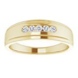 14K Yellow 1/4 CTW Diamond 5-Stone Band photo 3