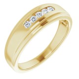 14K Yellow 1/4 CTW Diamond 5-Stone Band photo