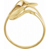 14K Yellow Freeform Ring photo 2