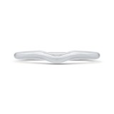 Shah Luxury Plain Wedding Band In 14K White Gold photo