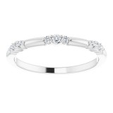 Platinum 1/10 CTW Diamond Stackable Ring photo 3