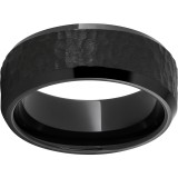 Black Diamond Ceramic Beveled Edge Band with Moon Finish photo