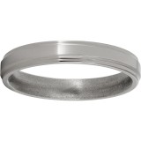 Titanium Flat Grooved Edge Band with Polish Finish photo