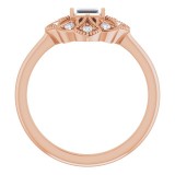 14K Rose 1/6 CTW Diamond Vintage-Inspired Ring photo 2