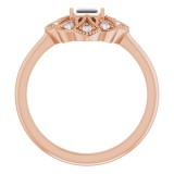 14K Rose 1/6 CTW Diamond Vintage-Inspired Ring photo 2