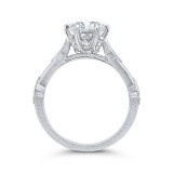 Shah Luxury 14K White Gold Round Cut Diamond Engagement Ring (Semi-Mount) photo 4