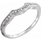 14K White .06 CTW Diamond Matching Band photo