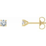 14K Yellow 1/4 CTW Diamond 4-Prong Cocktail-Style Earrings photo