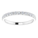 14K White 3/8 CTW Diamond Matching Band photo 3