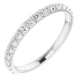 14K White 3/8 CTW Diamond Matching Band photo