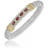 Vahan 14k Gold & Sterling Silver Rhodolite Garnet Bracelet photo