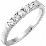 14K White 1/4 CTW Diamond Anniversary Band photo