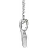 14K White .01 CT Diamond Youth Heart 16 Necklace photo 2
