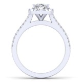 Gabriel & Co. 14k White Gold Contemporary Halo Engagement Ring photo 2