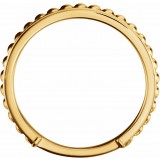 14K Yellow Stackable Bead Ring photo 2