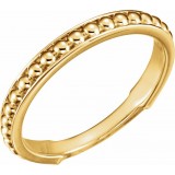 14K Yellow Stackable Bead Ring photo