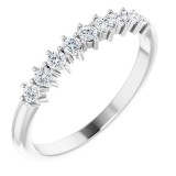 14K White 1/4 CTW Diamond Nine-Stone Anniversary Band photo