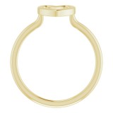 14K Yellow Heart Ring photo 2