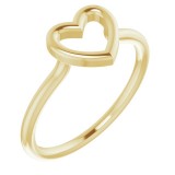 14K Yellow Heart Ring photo
