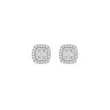 Henri Daussi White Platinum Diamond Stud Earrings photo