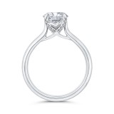 Shah Luxury 14K White Gold Round Cut Diamond Engagement Ring (Semi-Mount) photo 4