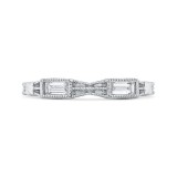 Shah Luxury 14K White Gold Baguette Diamond Wedding Band photo