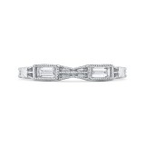 Shah Luxury 14K White Gold Baguette Diamond Wedding Band photo