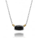 Vahan 14k Gold & Sterling Silver Black Onyx Necklace photo