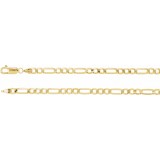 14K Yellow 4 mm Figaro 7 Chain photo