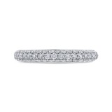 Shah Luxury Round Diamond Half-Eternity Wedding Band In 14K White Gold photo