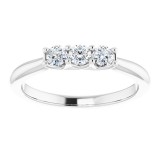 14K White 1/3 CTW Diamond Anniversary Band photo 3