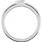14K White .025 CTW Diamond Stackable Ring photo 2