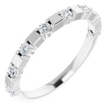 14K White 1/4 CTW Diamond Anniversary Band photo