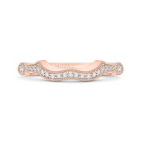 Shah Luxury Round Diamond Wedding Band In 14K Rose Gold photo