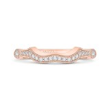 Shah Luxury Round Diamond Wedding Band In 14K Rose Gold photo