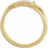 14K Yellow .06 CTW Diamond Sideways Cross Ring photo 2