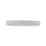 Shah Luxury 14K White Gold Diamond Wedding Band photo