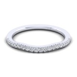 Gabriel & Co. 14k White Gold Contemporary Curved Wedding Band photo