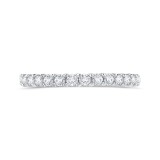 Shah Luxury Round Cut Diamond Half-Eternity Wedding Band In 14K White Gold photo