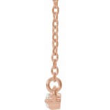 14K Rose 1/4 CTW Diamond Bar 18 Necklace photo 2