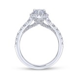 Gabriel & Co. 14k White Gold Entwined Halo Engagement Ring photo 2